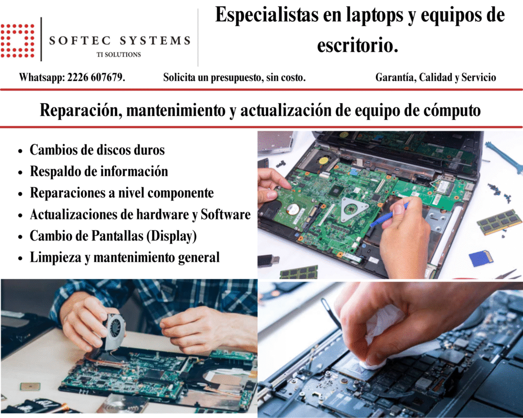 Home reparación y actualización laptops